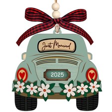 First Christmas Married Ornament 2025, 4.0 Inches, Just Ornaments