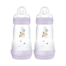 Easy Start Anti-Colic Baby Bottle 9 Oz, Medium Flow, Breastfeeding-Like Silicone