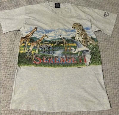 Vintage Serengeti Nature África Busch Gardens AOP Size M