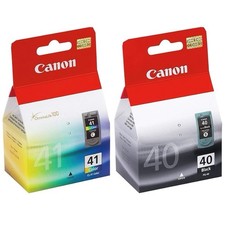 Genuine Canon Pixma 40 Black Ink/41 Color Ink Printer Cartridge Set PG-40 CL-41
