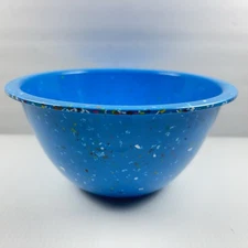 Zak Designs BLUE Confetti Melamine Bowl 7.25” Diameter 3.5” Tall