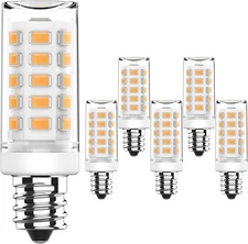 6 Pack E12 Candelabra LED Bulb 4W, C7 40Watt Equivalent, Warm White 