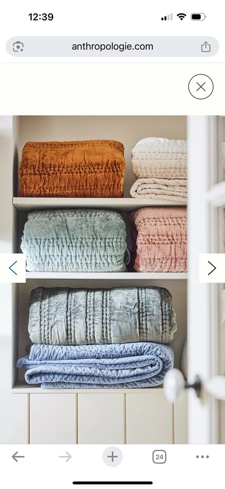 Colcha queen Anthropologie veludo brilhante Alastair - Imagem 2 de 2