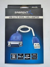 NEW BLACK SABRENT USB 2.0 TO SERIAL CABLE ADAPTER