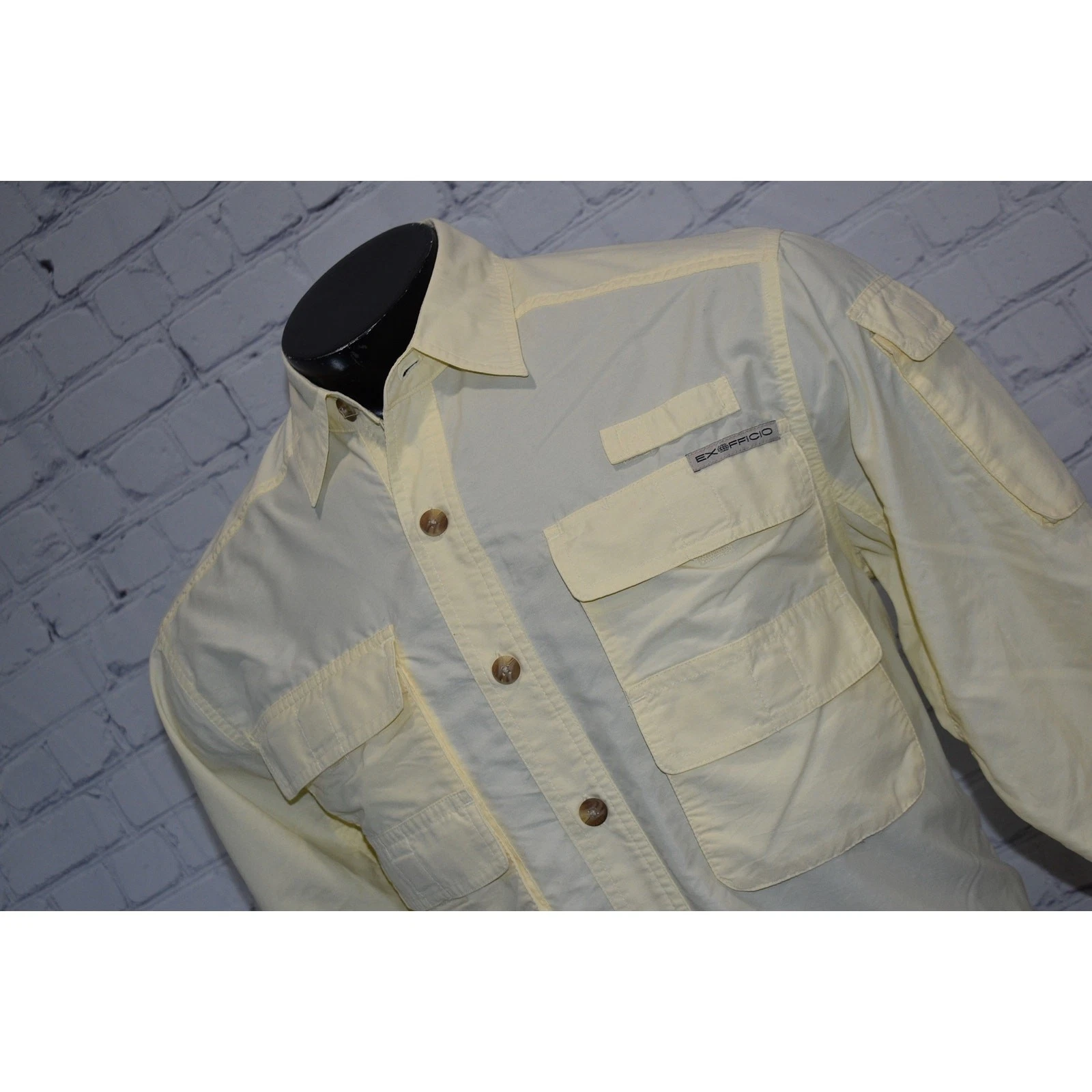 Exofficio Fishing Shirt Mens Size Small Camping Hiking Vented Polyester Nylon