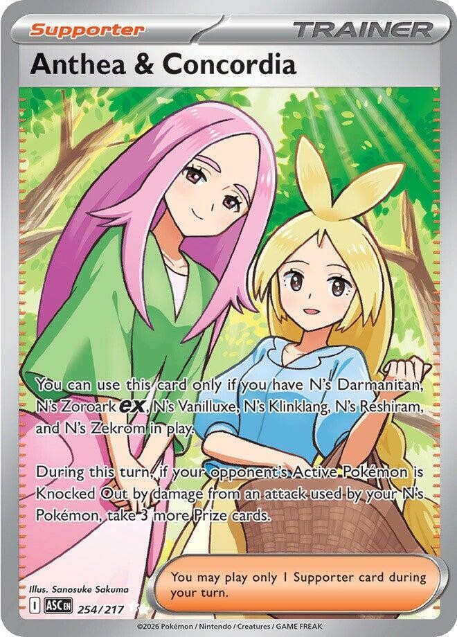 ANTHEA & CONCORDIA 254/217 ASCENDED HEROES POKEMON (FULL ART, NM)