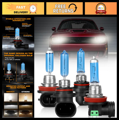 High Performance Halogen Headlight & Fog Light Bulb Combo for Dodge Challenger 2