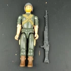 Vintage GI Joe Figure 1982 Rock And Roll With Helmet And Machine Gun
