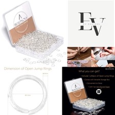 1200 Pcs 6mm Silver Jump Rings for Jewelry Making & Repair - Organized Storage