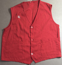 Target Store Employee Work Red Vest Uniform Size L / Large