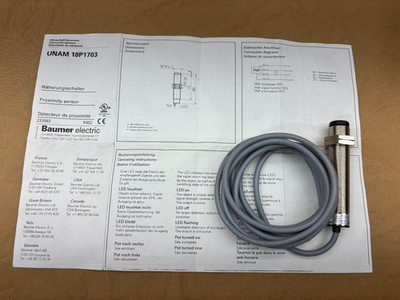 Baumer Electric UNAM 18P1703 Sensor Ultrasonic Proximity
