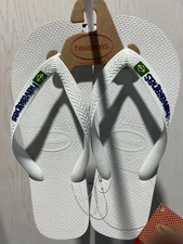 Havaianas Brazil Logo White Sandal Men EU sizes 39/40-45/46 NEW!!!