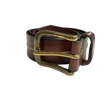 Fossil Women Belt Leather Classic Brown Belt Brass Buckle Size Medium