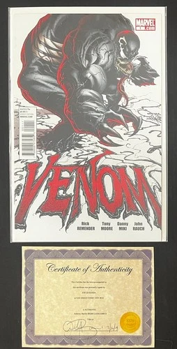 Venom #1 (Marvel, 2011) 1st Print - Signed by Joe Quesada with Certificate