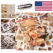 Elegant 50-Sheet Victorian Journaling Stickers & Ephemera for Scrapbooking