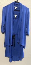 Sleeveless Dress With Waist Tie In medium Size And Soma Large Blue Cardigan