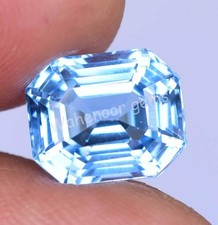 Natural Blue Jeremejevite 4.55 Ct Emerald Namibia Certified Unheated Gemstone