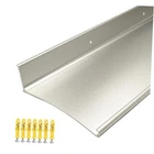 Extra Wide 5.12" W Door rain drip Guard 43.3×5.12 in 1pc -B Silver