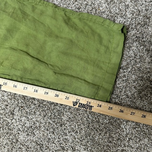 C&C California 100% Linen Cargo Wide Leg Pull On Pants Green Women’s Medium - Picture 7 of 9