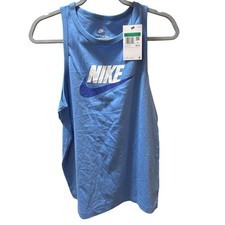 Nike Kids Tank Top University Blue Graphic Logo Sleeveless Shirt HM5843-425 XL