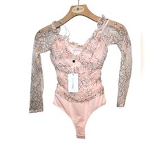 Lovers Friends Etty Body Suit Color Soft Blush NEW Size XXS Feminine Ballet