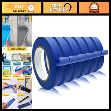Multi-Purpose Blue Masking Tape - Painters, Crafts, Labeling, 6 Rolls, 360.6 YDS