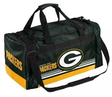 Green Bay Packers Duffle Bag Gym Swimming Carry On Travel Luggage NEW Striped