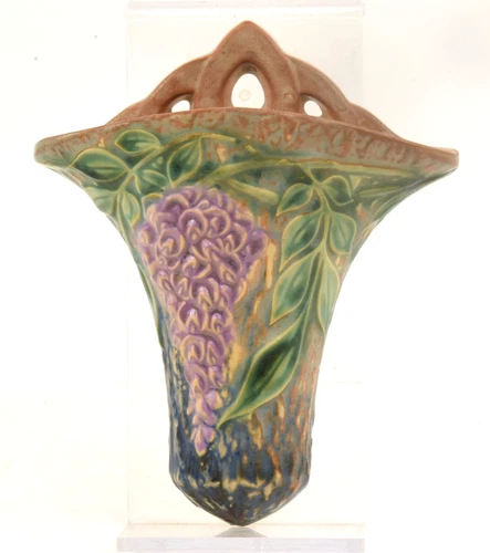Roseville Pottery Blue Wisteria Wall Pocket