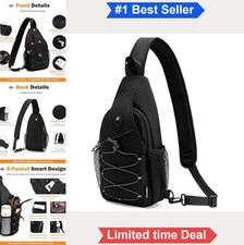 Anti-Theft Sling Bag Crossbody for Men RFID Water Resistant Nylon with