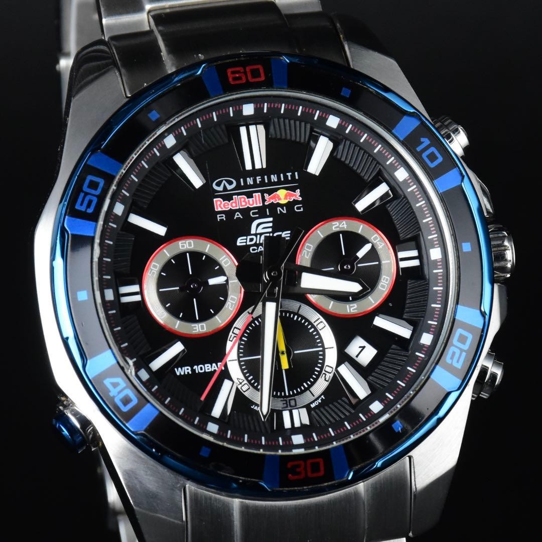 CASIO EDIFICE レッドブル限定　不動☆ CASIO Edifice EFR-534RB Red Bull Racing Men's Watch Stainless