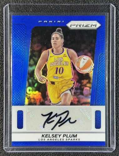 KELSEY PLUM 2025 PANINI WNBA PRIZM #TB-KP THROWBACK SIGNATURES AUTO BLUE 63/75