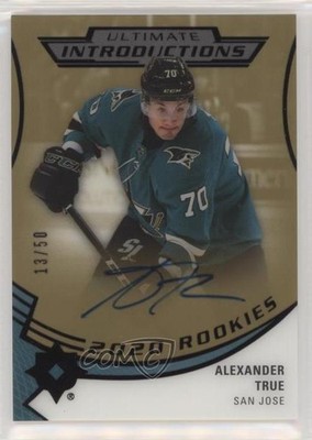 2020 Upper Deck Ultimate Collection Gold 13/50 Alexander True Rookie Auto RC 3d2