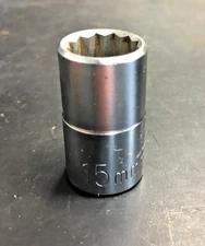 Craftsman Socket 15MM, 1/2" Drives, USA