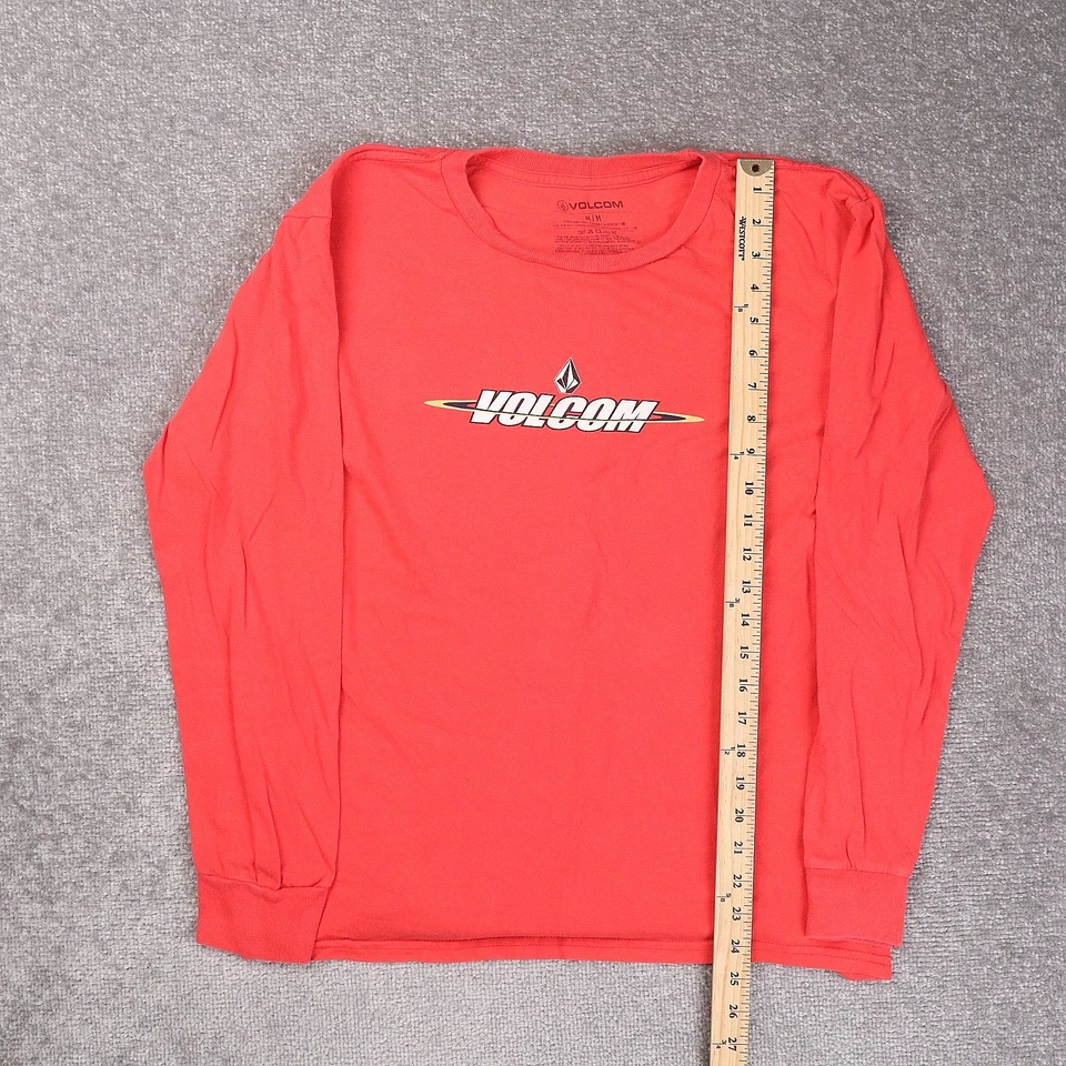 Volcom Cheezmoso Spellout Logo Medium Red Long Sleeve T-Shirt - Image 3 of 4