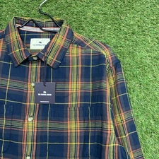 The Normal Brand Flannel Shirt Mens Medium Lightweight Jackson Button Up NEW