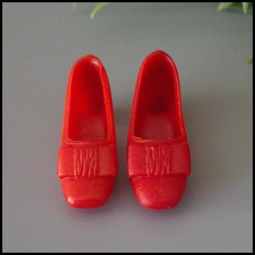 ❤️Francie Barbie HTF RED Squishy Soft BOW SHOES Vintage 1966 Japan *N Mint❤️