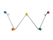Vintage MCM Retro Atomic W Shaped Coat Rack 1950 Coloured Gumballs Sputnik Metal