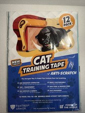 CAT TRAINING TAPE Anti Scratch double side sticky 12 sheets NEW couch protector