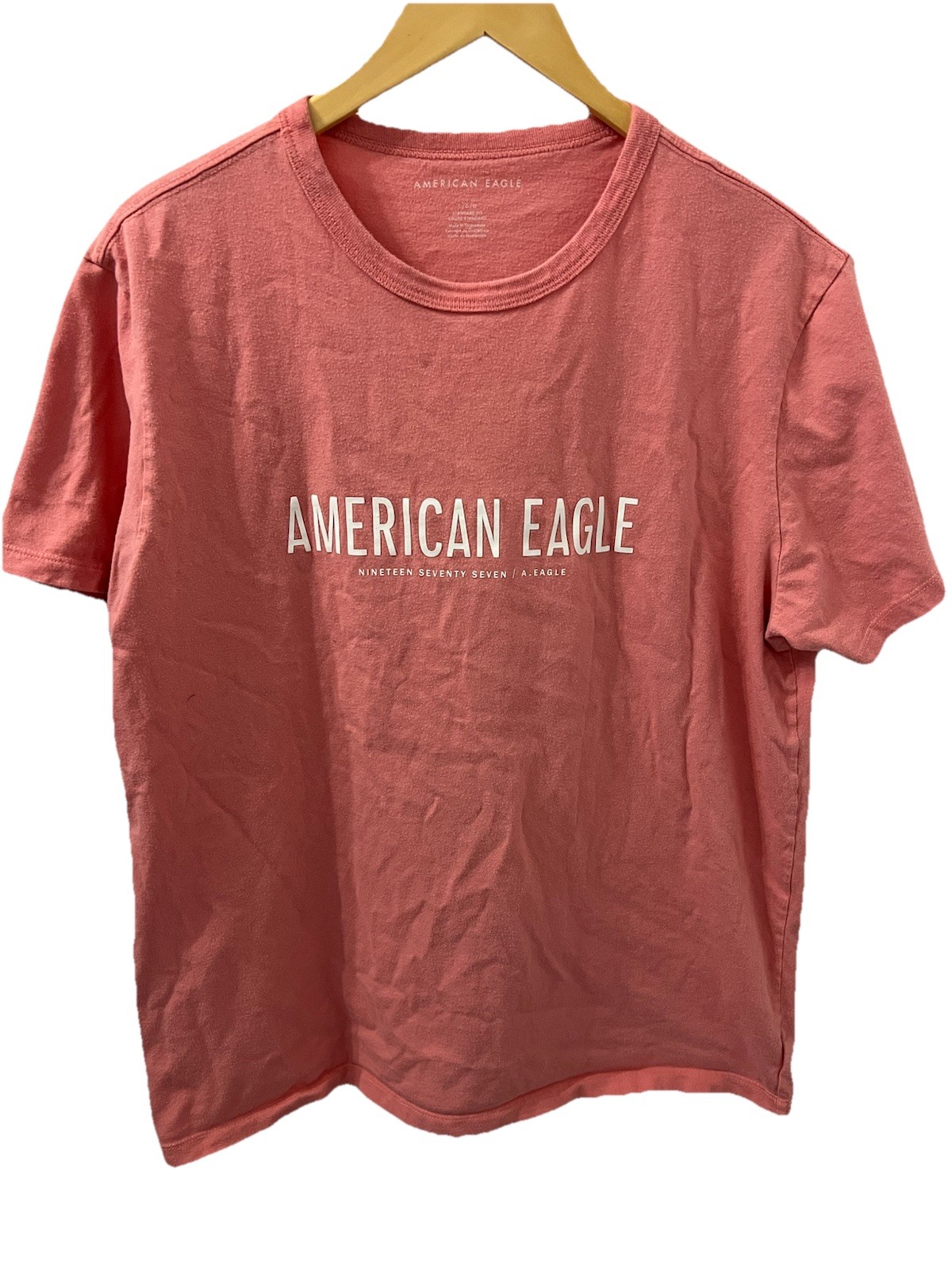 American Eagle Pink Basic Tee Standard Fit - image 1