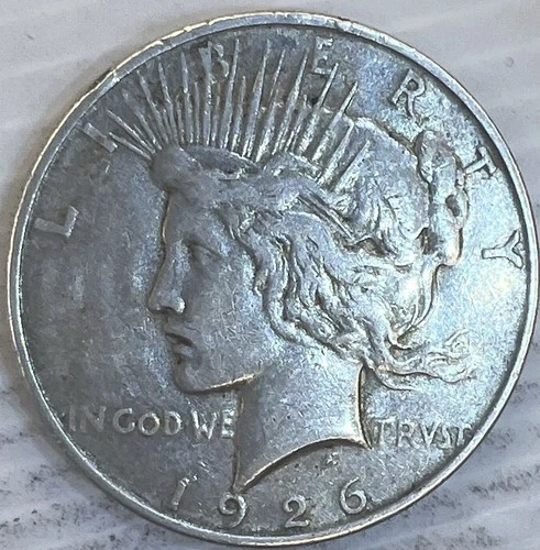 1926D Silver Peace Dollar Uncertified Very Fine Plus Circulated Condition