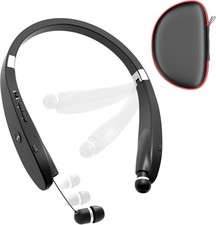 Bluetooth Neckband Headphones, Foldable Wireless Lightweight Neck Headset with