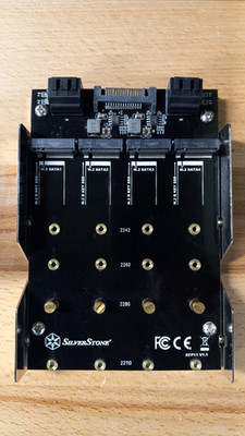 Silverstone SDP11 4xSATA M.2 SSD to 3.5inch Drive Bay Adapter