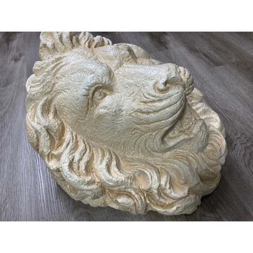 Vintage Large Lion's Head Wall Sculpture Garden Patio Living Room - Picture 9 of 18