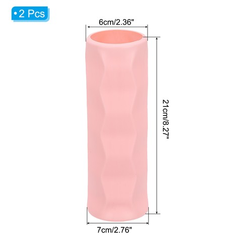 Flower Vases, 2pcs Stylish Flower Vases for Bouquet Plastic Flower Vase, Pink - Picture 2 of 7