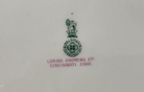 Rare Royal Doulton Urn Black E4630 Luncheon Plate(s) Loring Andrews Cincinnati - Picture 6 of 7
