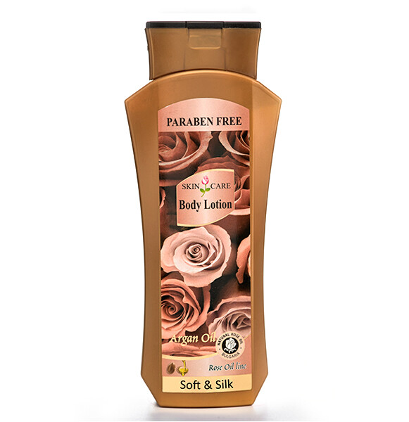 Body Lotion Natural Rose oil Bulgaria mit Rosen- und Arganöl 250ml parabene frei