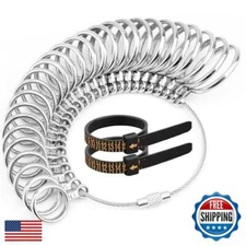 GAXPAK Ring Sizer Measuring Tool Kit, US Rings Size 0-13 with Half Size Measu