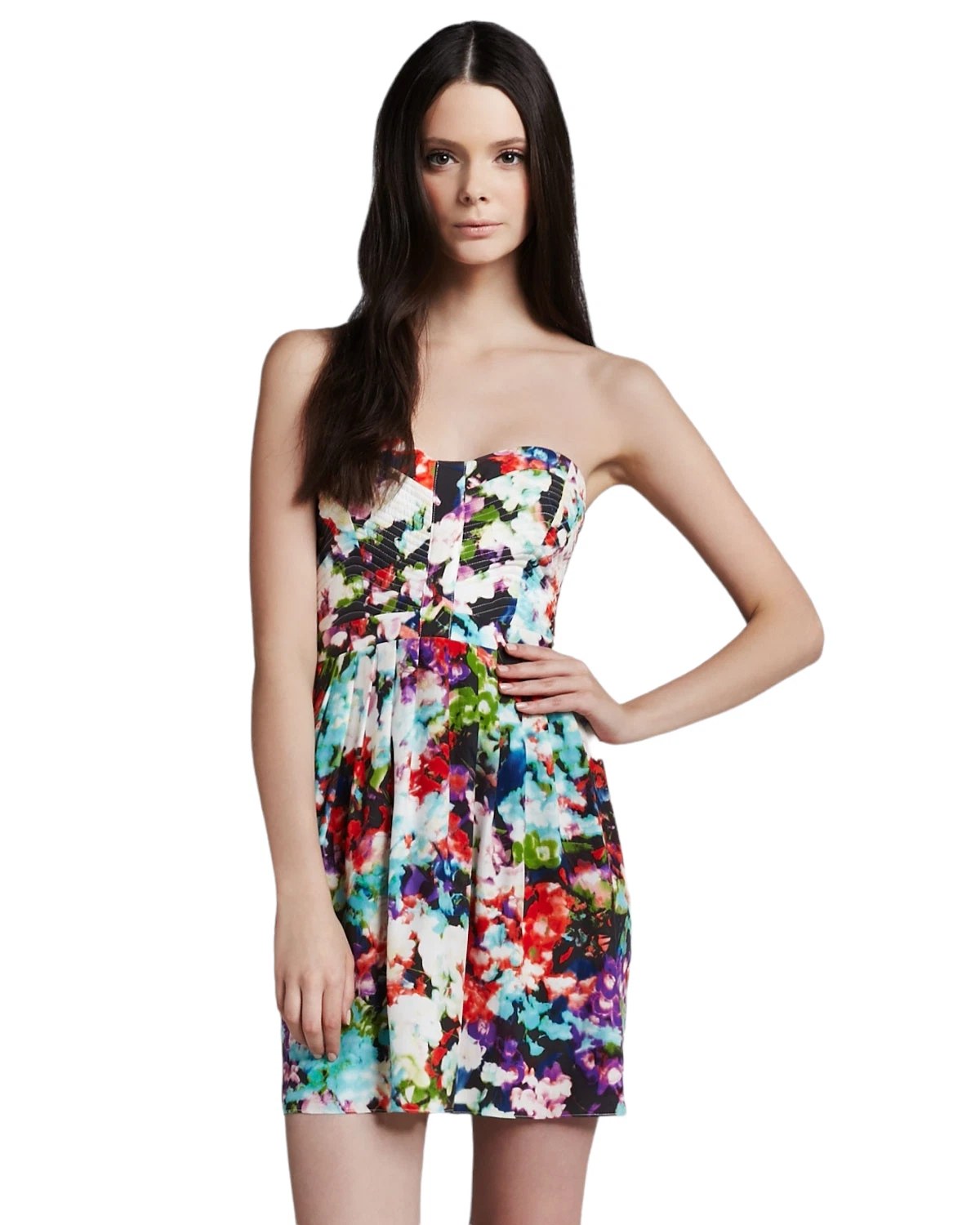 UNDERCOVER Abito da donna Parker Lily Secret Garden 100% seta senza spalline