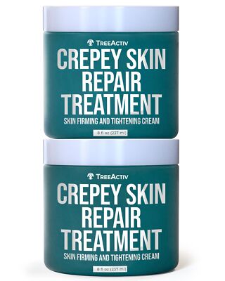 TreeActiv Crepey Skin Repair Treatment 2Pack, Hyaluronic Acid Skin Firming Cream