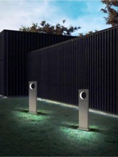 LAMPIONE DA GIARDINO LAMPADA LED LUCE BIANCA 12 W LAMPIONCINO MODERNO GRIGIO